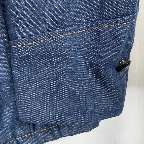 Raritan Sportswear 70s Denim Chore Coat Sherpa (faux shearling) Lining Sz 36 - Picture 5 of 12